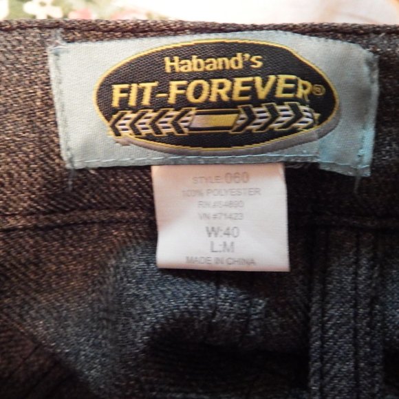 Men's Dark Grey slacks Size 40W by Haband - Picture 3 of 4